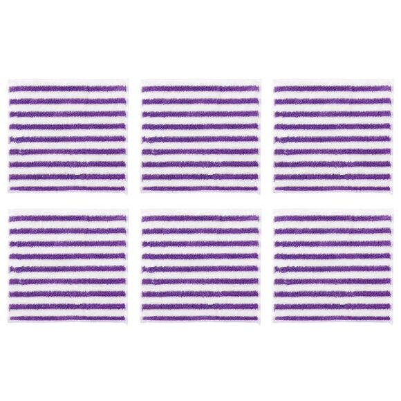 6 Pack Reusable and Washable Dish Rags Absorbent 10" x 12"  Purple Strips - Picture 1 of 6